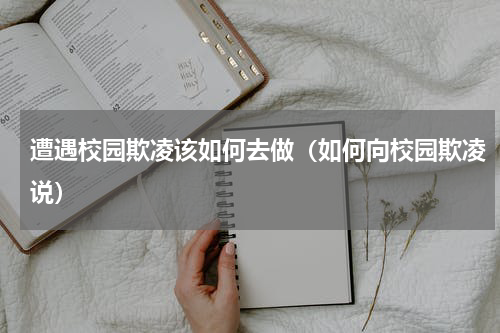 遭遇校园欺凌该如何去做（如何向校园欺凌说）