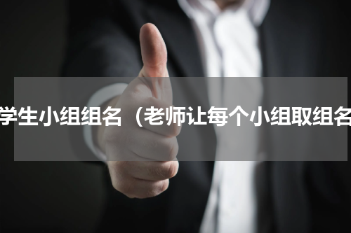 小学生小组组名（老师让每个小组取组名）