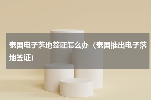 泰国电子落地签证怎么办（泰国推出电子落地签证）