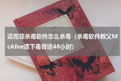 迈克菲杀毒软件怎么杀毒（杀毒软件教父McAfee遭下毒昏迷48小时）