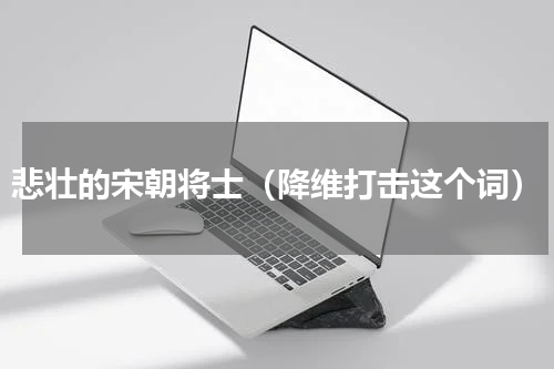 悲壮的宋朝将士（降维打击这个词）