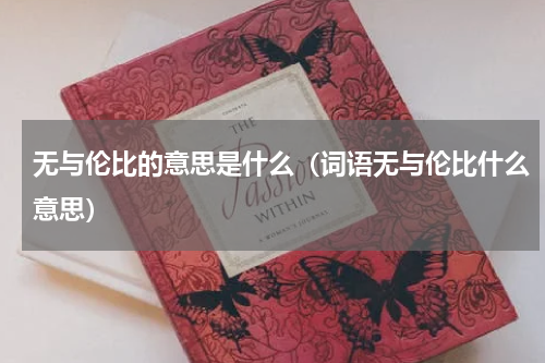无与伦比的意思是什么（词语无与伦比什么意思）