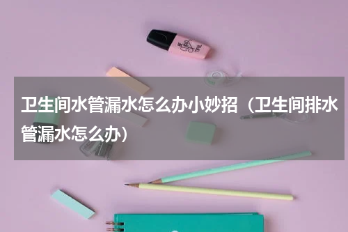 卫生间水管漏水怎么办小妙招（卫生间排水管漏水怎么办）